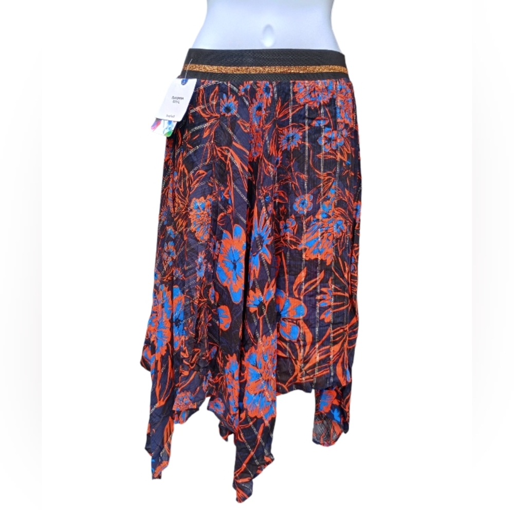 NWT Desigual Women's Falda Itaca Skirt Multi Color Handkerchief Style Size Small - Picture 2 of 15